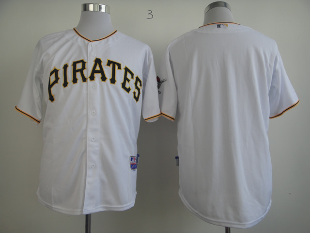 Men Pittsburgh Pirates Blank White MLB Jerseys1->youth mlb jersey->Youth Jersey